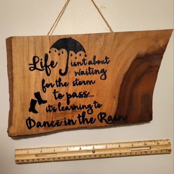 Handmade Rainbow Poplar wooden sign laser engraved stain and sealed 13"x7"x3/4" - Picture 1 of 2